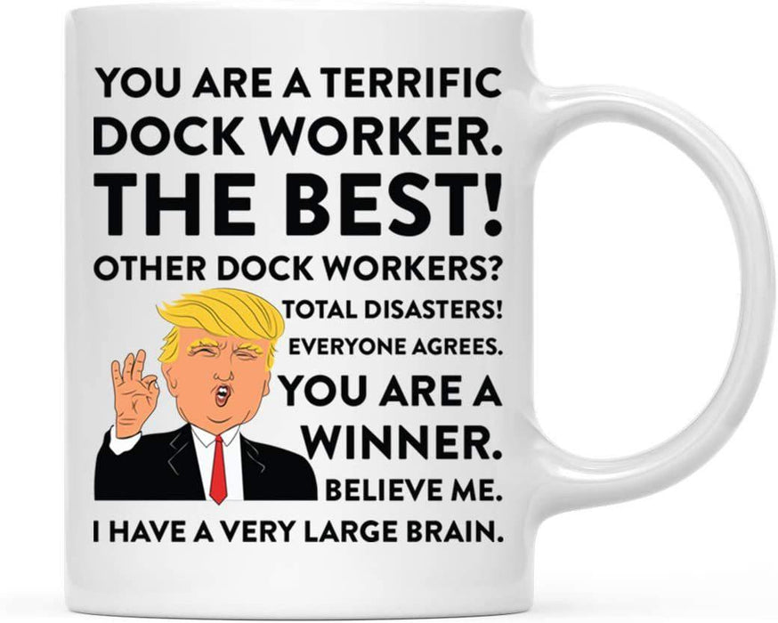 President Donald Trump Terrific Career Ceramic Coffee Mug Collection 1-Set of 1-Andaz Press-Dock Worker-