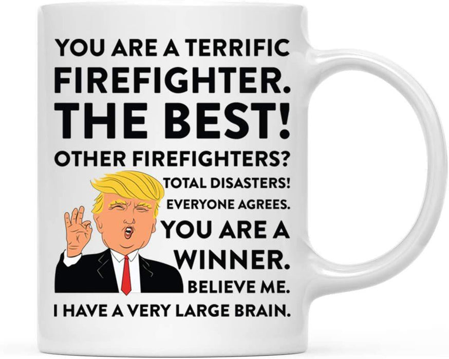 President Donald Trump Terrific Career Ceramic Coffee Mug Collection 2-Set of 1-Andaz Press-Dog Walker-