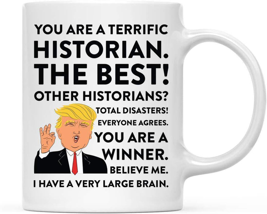 President Donald Trump Terrific Career Ceramic Coffee Mug Collection 2-Set of 1-Andaz Press-Dog Walker-