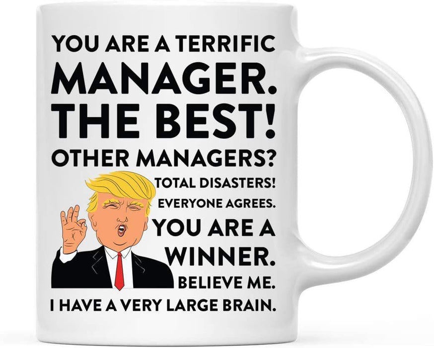 President Donald Trump Terrific Career Ceramic Coffee Mug Collection 2-Set of 1-Andaz Press-Dog Walker-