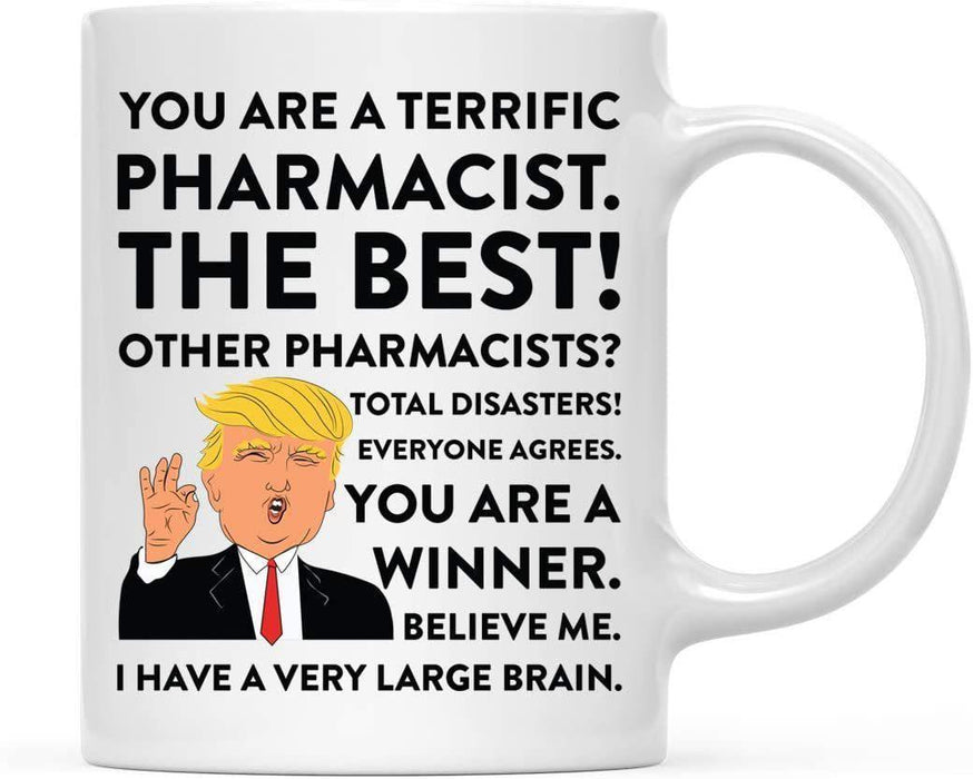 President Donald Trump Terrific Career Ceramic Coffee Mug Collection 2-Set of 1-Andaz Press-Dog Walker-
