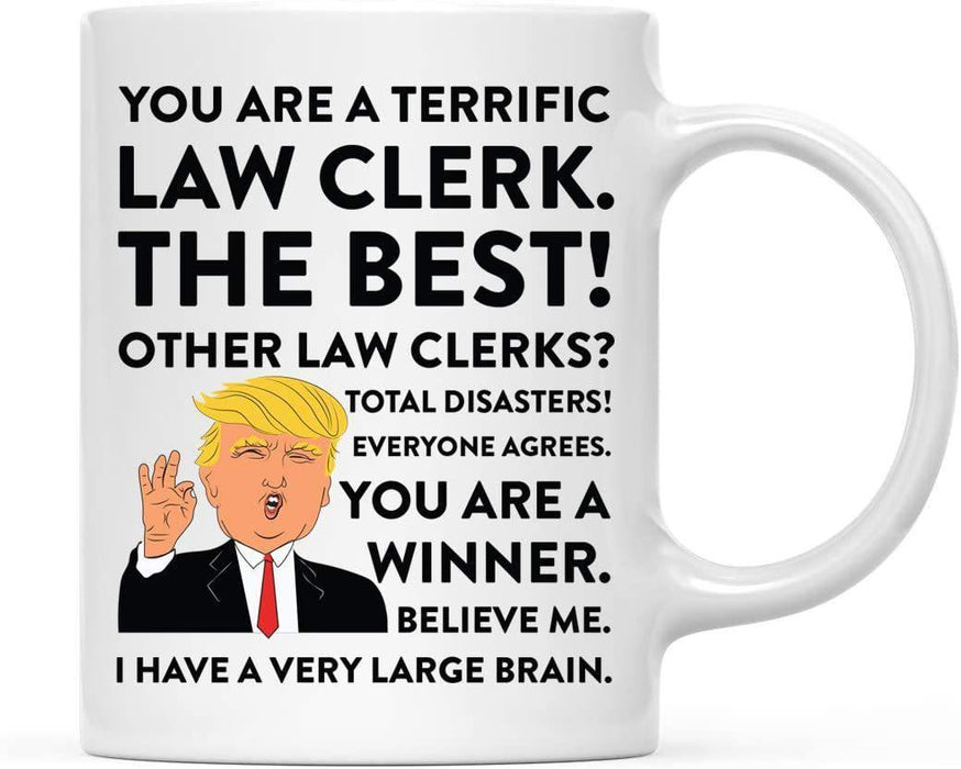 President Donald Trump Terrific Career Ceramic Coffee Mug Collection 2-Set of 1-Andaz Press-Law Clerk-