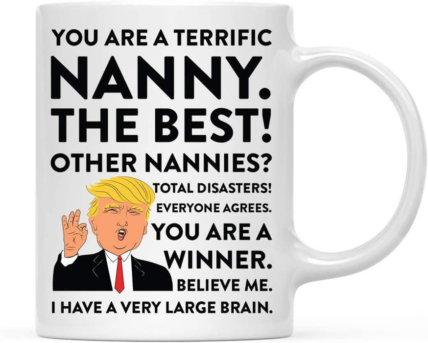 President Donald Trump Terrific Career Ceramic Coffee Mug Collection 2-Set of 1-Andaz Press-Nanny-