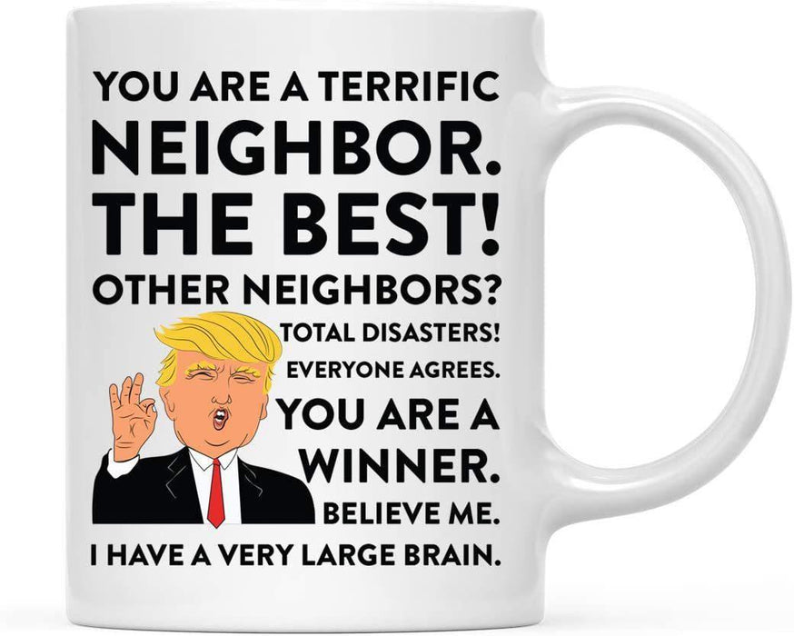 President Donald Trump Terrific Career Ceramic Coffee Mug Collection 2-Set of 1-Andaz Press-Neighbor-