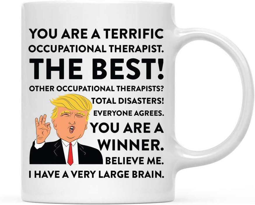 President Donald Trump Terrific Career Ceramic Coffee Mug Collection 2-Set of 1-Andaz Press-Occupational Therapist-