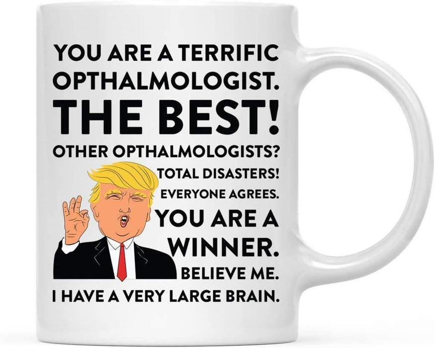 President Donald Trump Terrific Career Ceramic Coffee Mug Collection 2-Set of 1-Andaz Press-Opthalmologist-
