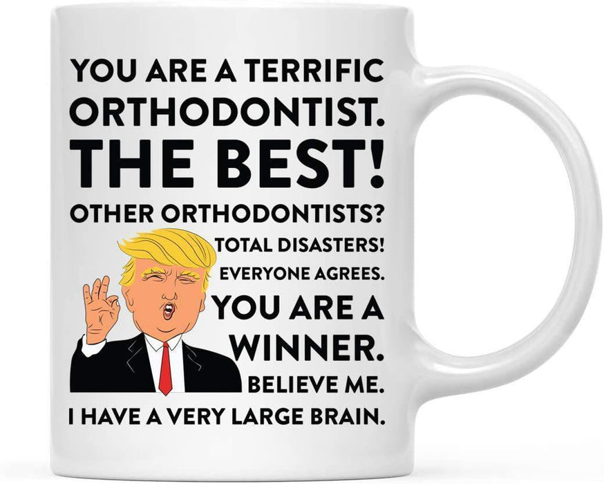 President Donald Trump Terrific Career Ceramic Coffee Mug Collection 2-Set of 1-Andaz Press-Orthodontist-