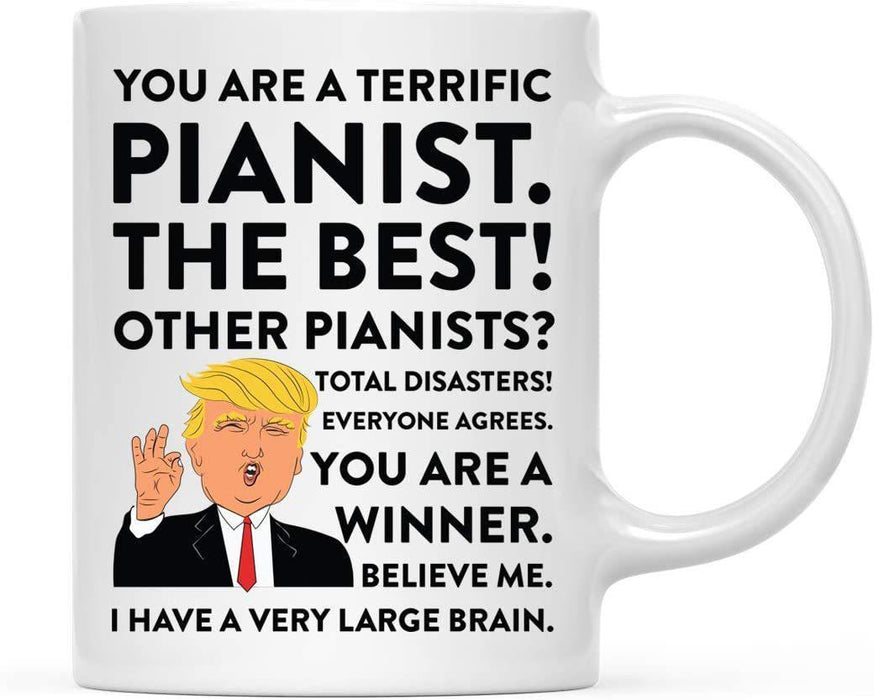 President Donald Trump Terrific Career Ceramic Coffee Mug Collection 3-Set of 1-Andaz Press-Pianist-