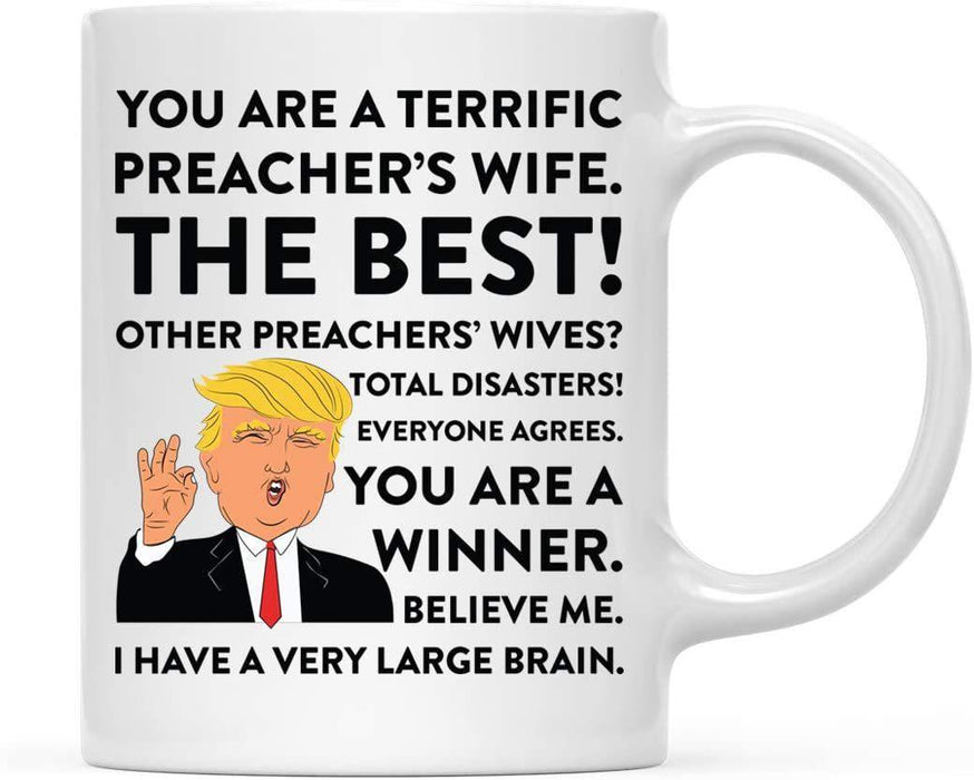 President Donald Trump Terrific Career Ceramic Coffee Mug Collection 3-Set of 1-Andaz Press-Preacher's Wife-