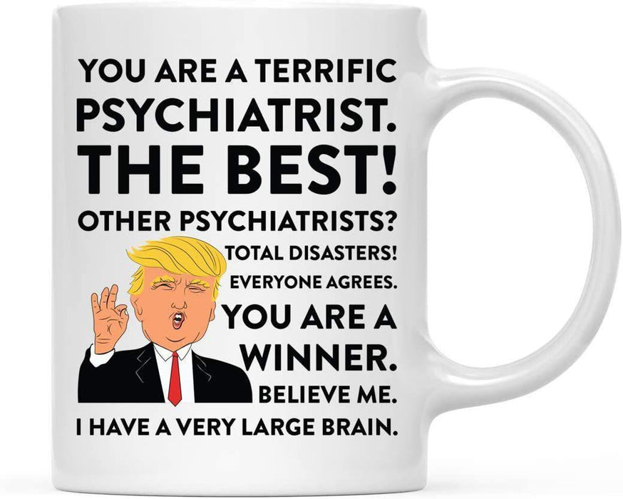 President Donald Trump Terrific Career Ceramic Coffee Mug Collection 3-Set of 1-Andaz Press-Psychiatrist-