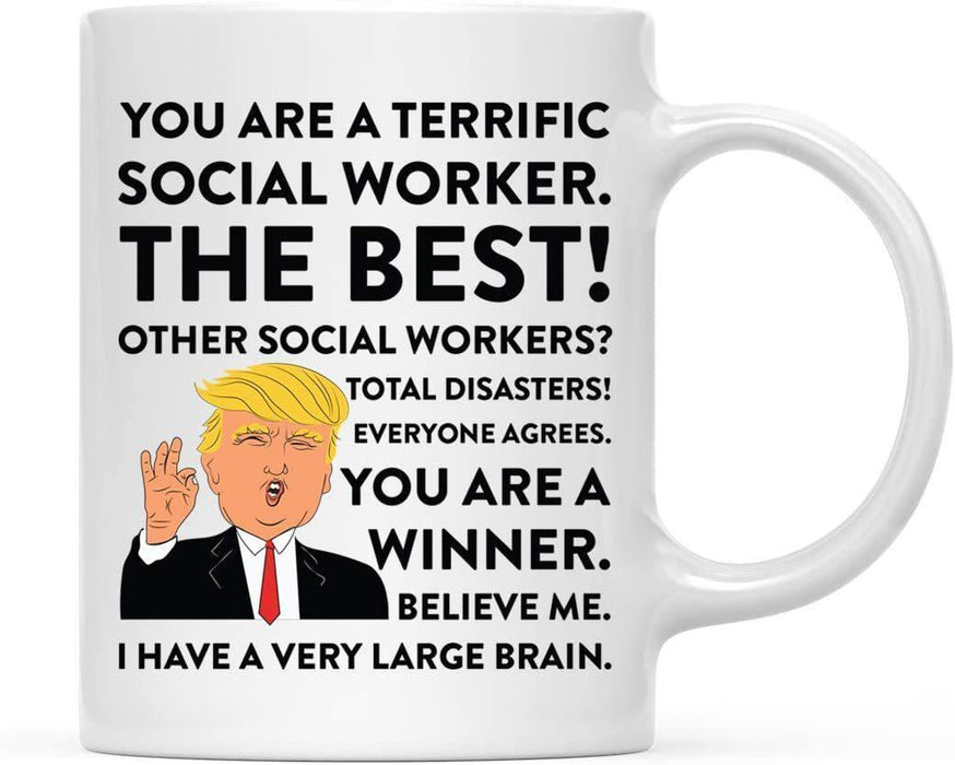 President Donald Trump Terrific Career Ceramic Coffee Mug Collection 3-Set of 1-Andaz Press-Social Worker-
