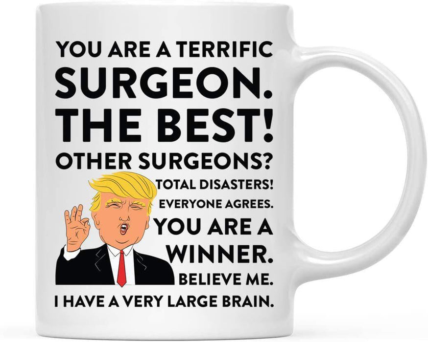 President Donald Trump Terrific Career Ceramic Coffee Mug Collection 3-Set of 1-Andaz Press-Surgeon-