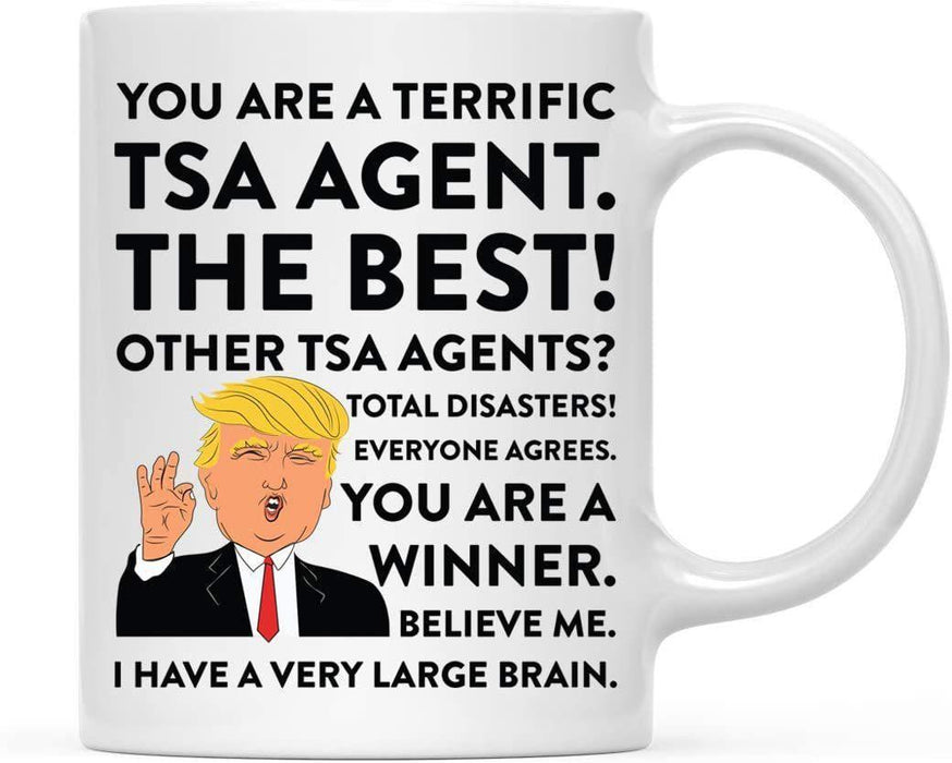 President Donald Trump Terrific Career Ceramic Coffee Mug Collection 3-Set of 1-Andaz Press-TSA Agent-