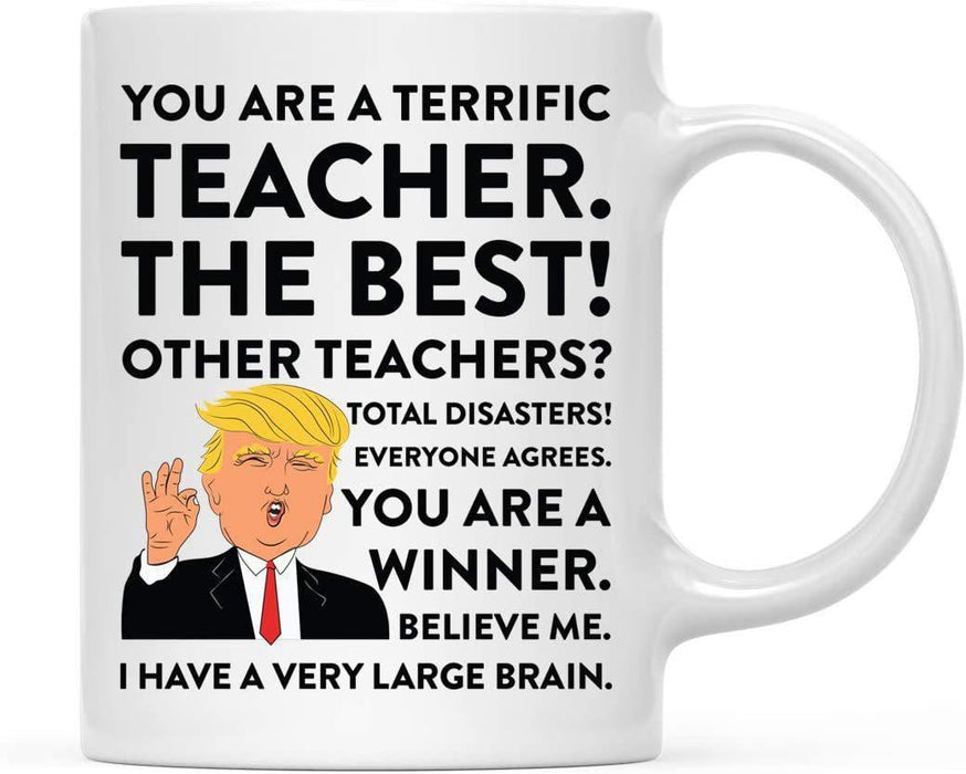 President Donald Trump Terrific Career Ceramic Coffee Mug Collection 3-Set of 1-Andaz Press-Teacher-