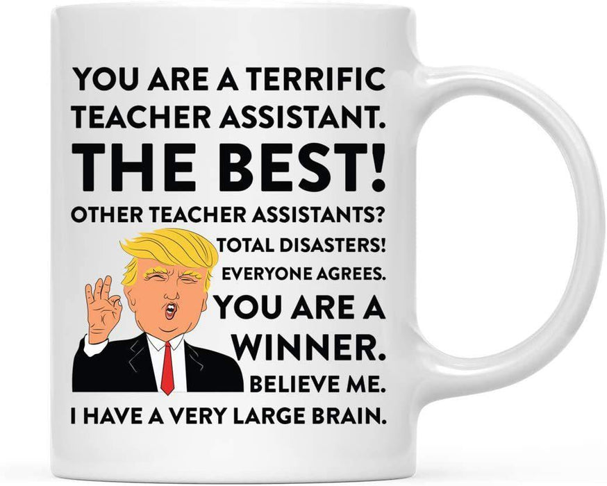 President Donald Trump Terrific Career Ceramic Coffee Mug Collection 3-Set of 1-Andaz Press-Teacher Assistant-