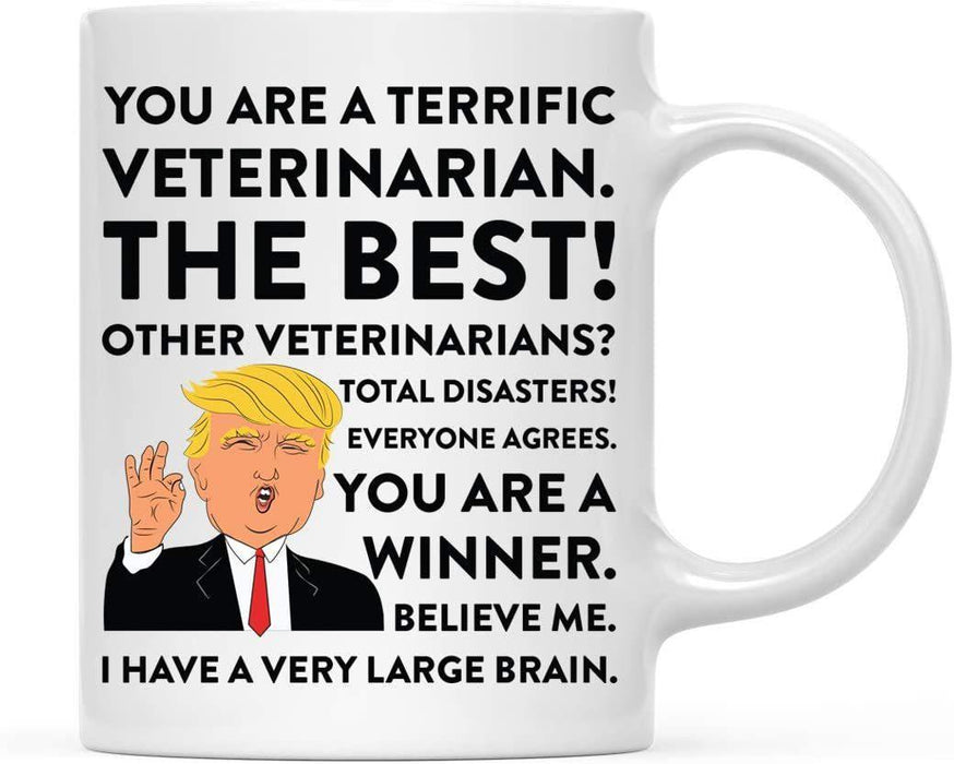 President Donald Trump Terrific Career Ceramic Coffee Mug Collection 3-Set of 1-Andaz Press-Veterinarian-