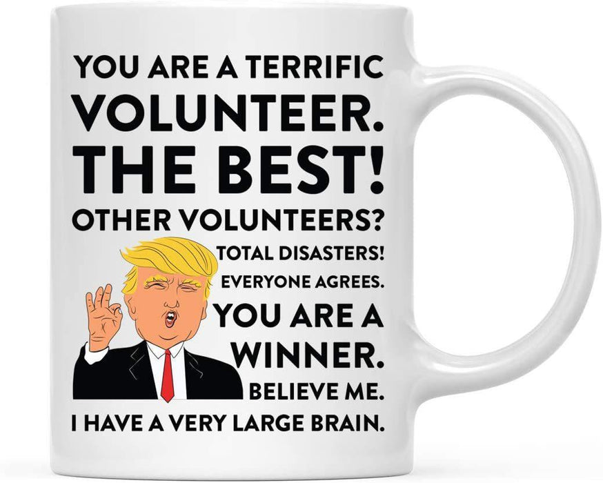 President Donald Trump Terrific Career Ceramic Coffee Mug Collection 3-Set of 1-Andaz Press-Volunteer-