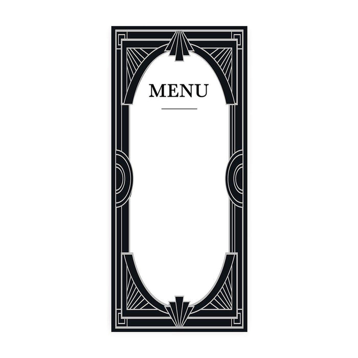 Printable Wedding Paper Menu Cards for DIY Printer for Dinner Table Place Settings Design 1-Set of 52-Andaz Press-Art Deco-