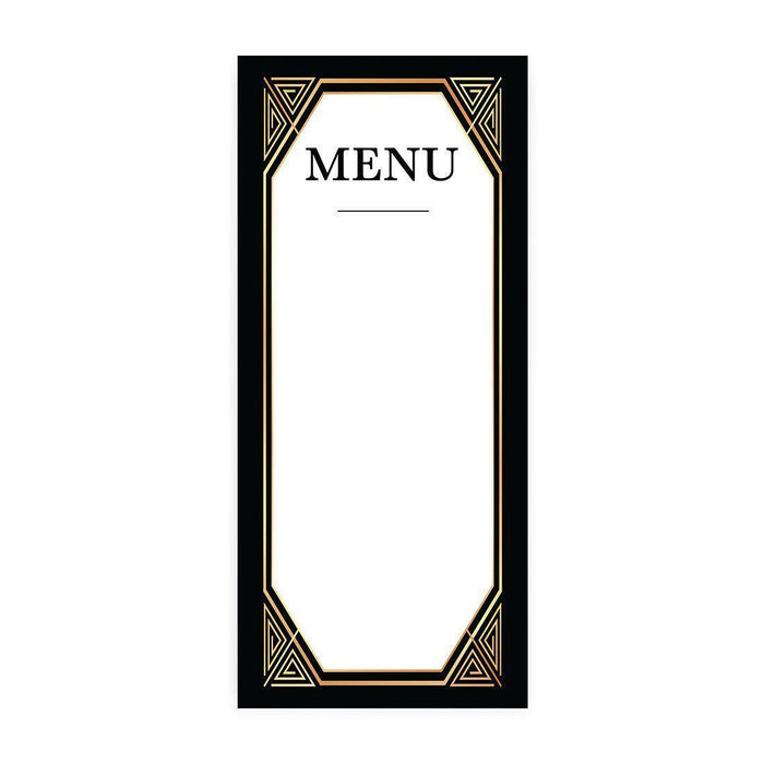 Printable Wedding Paper Menu Cards for DIY Printer for Dinner Table Place Settings Design 2-Set of 52-Andaz Press-Gold Art Deco-