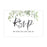 RSVP Postcards for Wedding Cardstock Response Reply Cards-Set of 56-Andaz Press-Greenery Leaves-