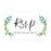 RSVP Postcards for Wedding Cardstock Response Reply Cards-Set of 56-Andaz Press-Greenery Wreath-