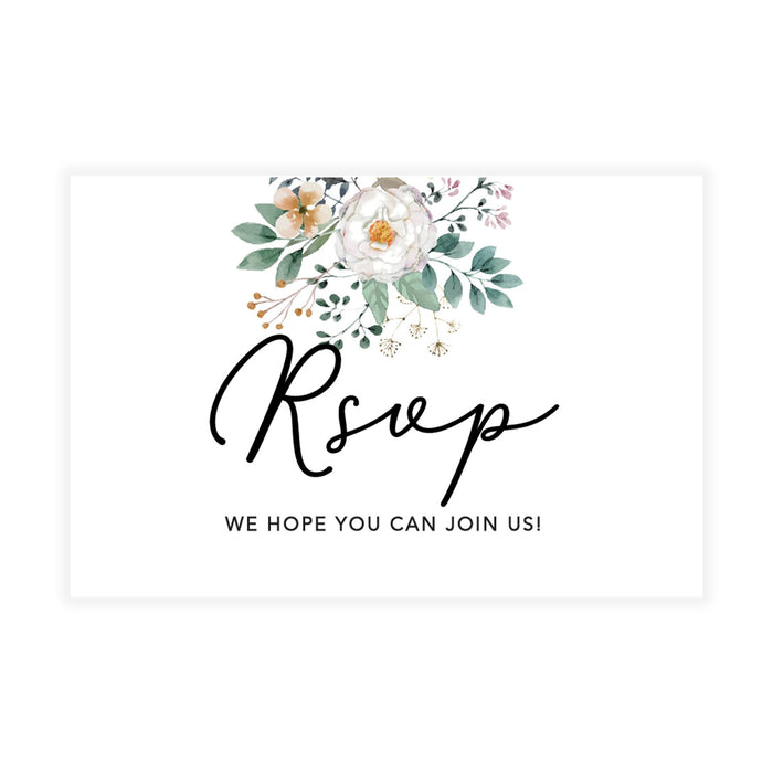 RSVP Postcards for Wedding Cardstock Response Reply Cards-Set of 56-Andaz Press-Spring Flower Garden-