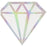 Real Foil Diamond Cocktail Napkins-Set of 50-Andaz Press-Iridescent-