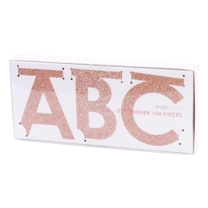 Real Glitter DIY Banner Letters Kit-Set of 1-Andaz Press-