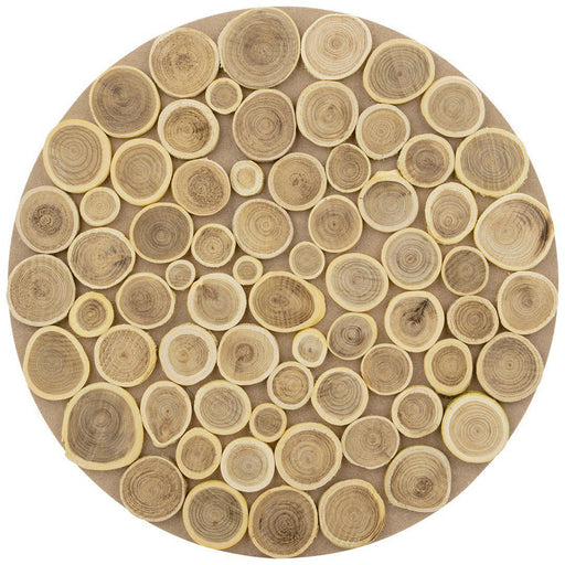 Real Wood Birch Mini Disks Charger Plates-Set of 4-Koyal Wholesale-Natural-