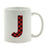 Red Plaid Monogram Letter Ceramic Coffee Mug-Set of 1-Andaz Press-Letter A-