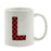 Red Plaid Monogram Letter Ceramic Coffee Mug-Set of 1-Andaz Press-Letter A-