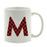 Red Plaid Monogram Letter Ceramic Coffee Mug-Set of 1-Andaz Press-Letter A-