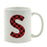 Red Plaid Monogram Letter Ceramic Coffee Mug-Set of 1-Andaz Press-Letter A-