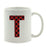 Red Plaid Monogram Letter Ceramic Coffee Mug-Set of 1-Andaz Press-Letter A-