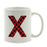 Red Plaid Monogram Letter Ceramic Coffee Mug-Set of 1-Andaz Press-Letter A-