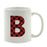 Red Plaid Monogram Letter Ceramic Coffee Mug-Set of 1-Andaz Press-Letter A-