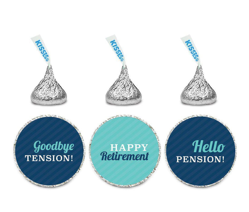 Retirement Hershey's Kisses Stickers-Set of 216-Andaz Press-Style 1-