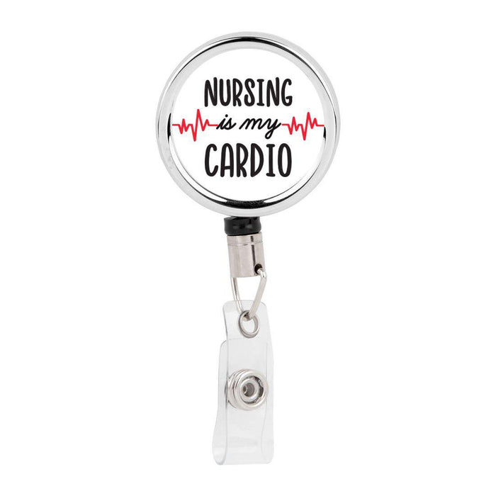 Retractable Badge Reel Holder With Clip, Chaos Coordinator Designs-Set of 1-Andaz Press-Chaos Coordinator Ambulance-