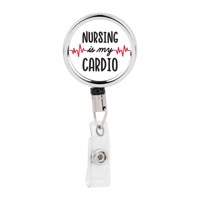 Retractable Badge Reel Holder With Clip, Chaos Coordinator Designs-Set of 1-Andaz Press-Cardio-