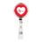 Retractable Badge Reel Holder With Clip, Chaos Coordinator Designs-Set of 1-Andaz Press-EKG Heart-