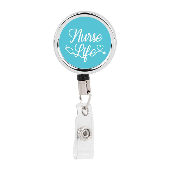 Retractable Badge Reel Holder With Clip, Chaos Coordinator Designs-Set of 1-Andaz Press-Nurse Life-