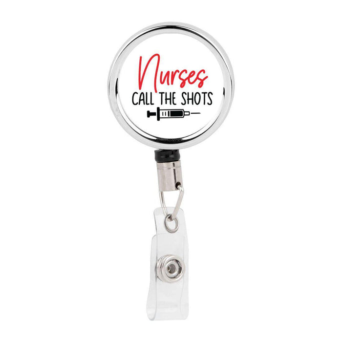 Andaz Press Retractable Badge Reel Holder with Clip, Heavy Duty Metal Name  Tag ID Key Belt Clip Runs with Trauma Shears, Essential Nurse, RN, Medical