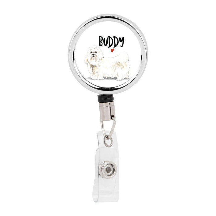 Retractable Badge Reel Holder With Clip, Custom Name Pet Dog Lover Collection 2-Set of 1-Andaz Press-Corgi-