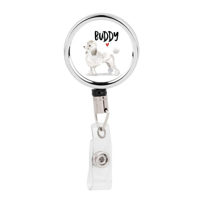 Retractable Badge Reel Holder With Clip, Custom Name Pet Dog Lover Collection 2-Set of 1-Andaz Press-Corgi-