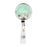 Retractable Badge Reel Holder With Clip, Custom Pink Peonies Floral Design-Set of 1-Andaz Press-Mint Green-