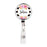 Retractable Badge Reel Holder With Clip, Custom Pink Peonies Floral Design-Set of 1-Andaz Press-Modern Floral Stripes-