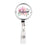 Retractable Badge Reel Holder With Clip, Custom Pink Peonies Floral Design-Set of 1-Andaz Press-Pink Peonies Flowers-