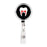 Retractable Badge Reel Holder With Clip, Funny Cartoon Animated Organs-Set of 1-Andaz Press-Lungs-
