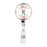 Retractable Badge Reel Holder With Clip, Monogram Blush Pink And Cream Flowers-Set of 1-Andaz Press-A-