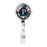 Retractable Badge Reel Holder With Clip, Monogram Blush Pink Peonies Flowers-Set of 1-Andaz Press-P-
